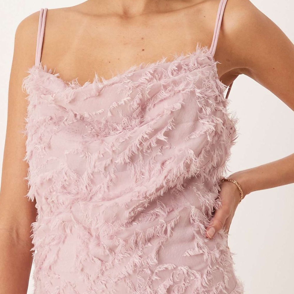 ASOS Elegant Pink Textured Gown